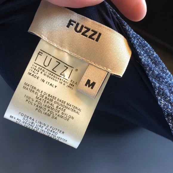 90’s Vintage Fuzzi Denim Printed Mesh Ruched Midi Dress - Picture 4 of 5